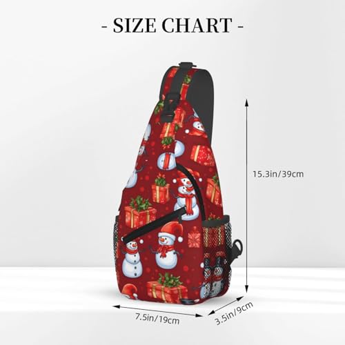 Bolso cruzado de muñeco de nieve para hombres y mujeres miniatura 3