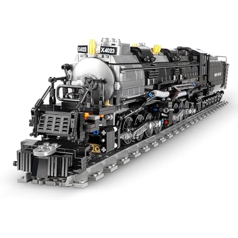 QLT QIAOLETONG Large Steam Model Train Building Blocks, Articulated Steam Locomotive Building Block Set - Compatible with LEGO Train Set, The ultimate gift Set for boys 8-14 and adult train enthusiast Cover
