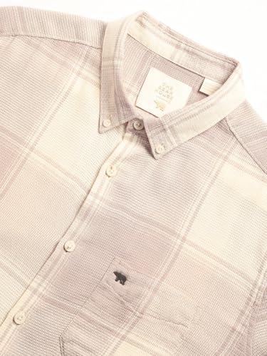 Image of The Bear House Men Cotton Checkered Slim Fit Shirt