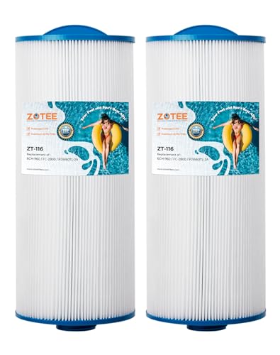 ZOTEE 6CH-960 Spa Filter Replacement for Pjw60TL-F2S Filbur FC-2800 Aladdin 15203 6540-476 Jacuzzi Premium J-300 and J400 15-1/2x 6-3/4 Hot Springs Spa Filters 2 Pack
