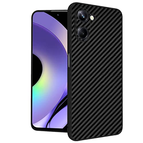 Image of RIGGEAR Sleek Realme 10 Pro 5G Back Cover Case (PC+TPU|Black CF)
