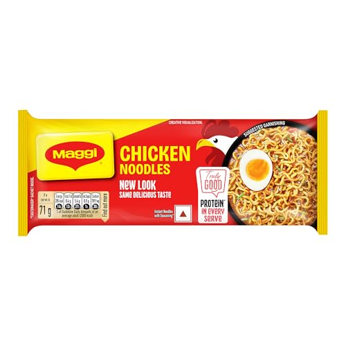 Image of MAGGI 2-Minute Chicken Instant Noodles with Great Taste & Aroma, Protein in Every Serve, Ready to Cook Noodles, 284g /304g (weight may vary)