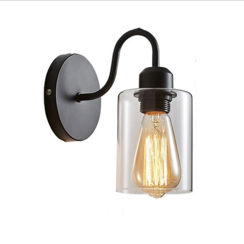 Lampe murale en fer noir et verre nordique pour éliminer les zones d'ombre du salon