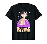 Kawaii Anime Boba Leche Té Tapioca Bolas Camiseta