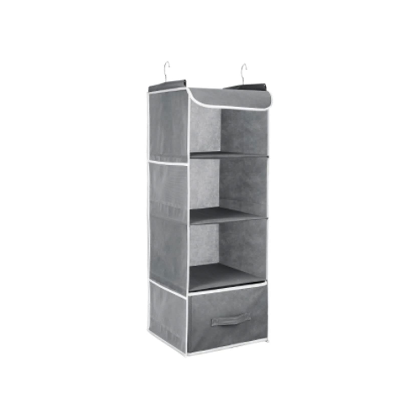 Appeso Armadio Armadio Organizzatore Non Tessuto Tessuto Multi-Strati Appeso Scaffale Aspettibile Organizzatore dell'Armadio con Tasca Laterale