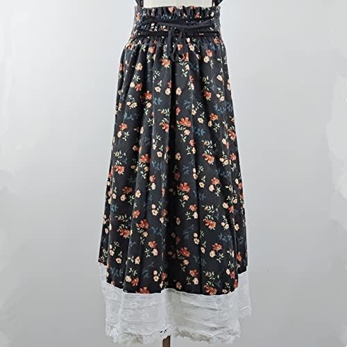 Sale 62 Off サスペンダースカート レディース 春夏 花柄スカート ハイウエスト かぎ針編みレース ロングスカート Color Black Size X Large Black L Www Rubberdev Gov Lk