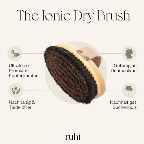 Ruhi Klosterbürste Ionic Body Dry Trockenbürste mit Borstentechnologie