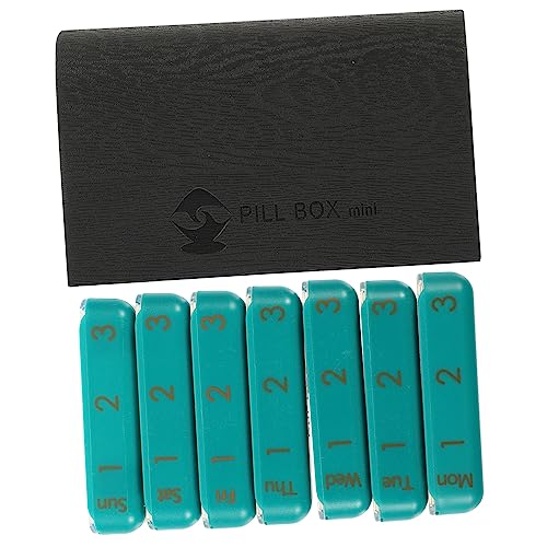 TOBBOMEY 1 Juego De Pastillas Portátil, Resistente, Organizador De Pastillas, Estuche De Viaje Para, Estuche De Viaje Para Pastillas, Estuche De Viaje Pequeño, Organizador De Pastillas