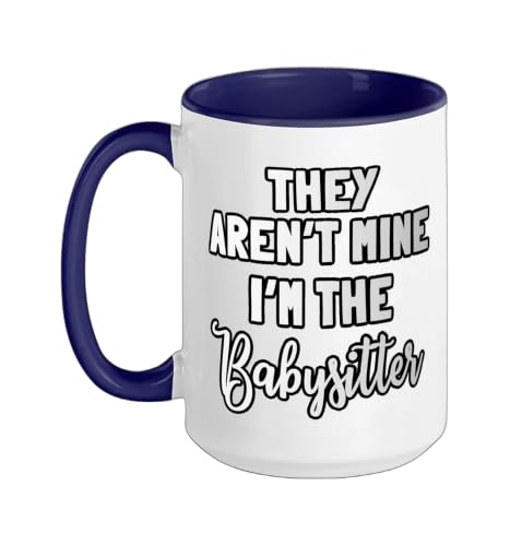 Babysitter Nanny Babysitting Child Care Provider Au Pair Ceramic Mug, Dark Blue/White, 15oz