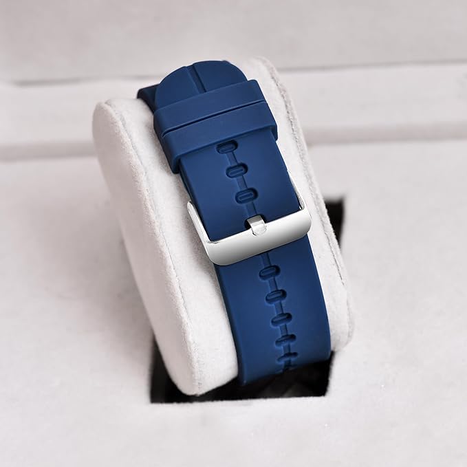 Image of styledose Minimalist dial Softest Adjustable Silicon Belt Quartz Analog Date Display Wrist Watch for Men