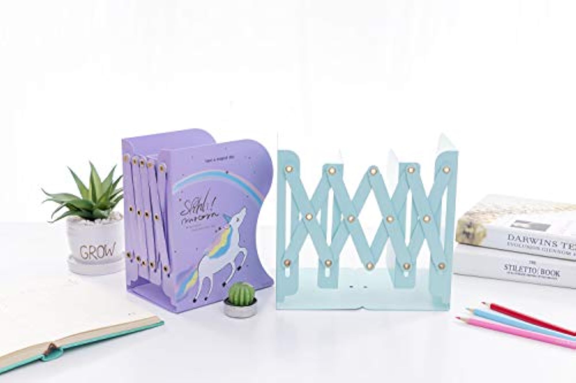 Multipurpose Expandable Bookcase Desktop Bookend