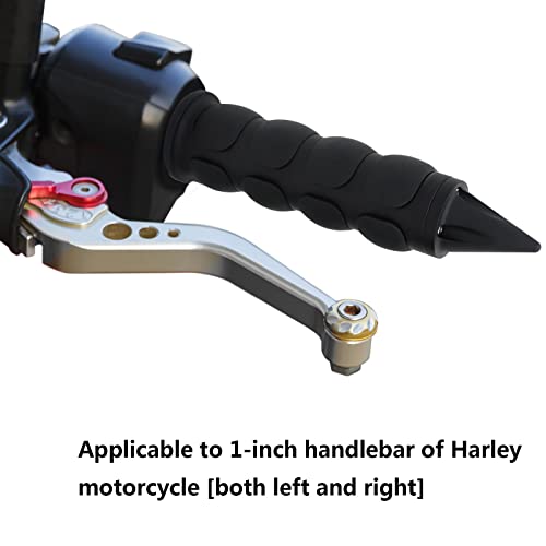 WENLICP Motorcycle Hand Grips 1 inch/25mm Universal Non-Slip Handlebar Throttle Grips Black Chrome Compatible Harley Davidson Street Glide Sportster 883 Road King Dyna Electra Glide Softail Fatboy… - Thumbnail 3