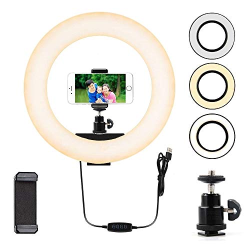 Webcam Light, Ring Light for Logitech Webcam C920,C922x,C930e,Brio 4K,C925e,C922,C930,C615 1/4\'\' Screw Hole- 10\'\' Light (Without Tripod and Stand) - Thumbnail 4