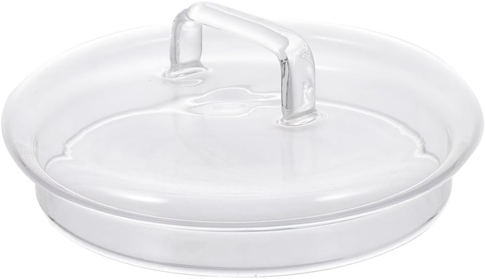 PRETYZOOM Glass Canister Lid, 4.64 in Wide Mouth Replacement Cover, Clear Airtight Seal for Fresh Food Storage & Dust Protection, for Kitchen Jars, Yogurt Containers, Pantry Organization