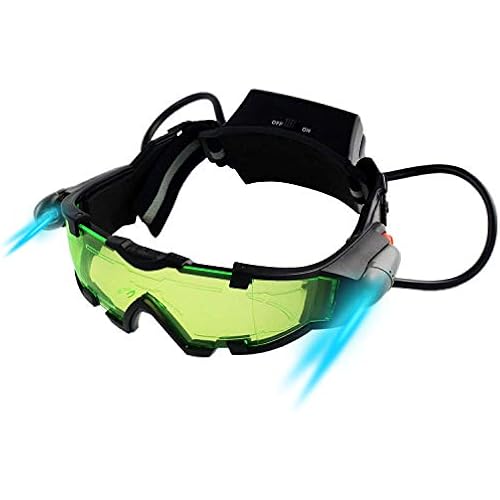 Yolyoo Kids Night Vision Goggles Spy Gear Flip-Out LED Lights Green Lens