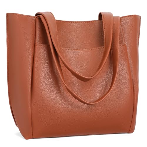 SENDEFN Sac Cabas Femme en Cuir Vegan – Élégant Fourre-Tout Femme pour le Travail, l’École & les Courses, Sac à Main Grande Capacité avec Poche Intérieure