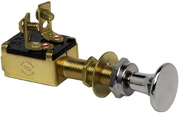 Cole Hersee M-628-BP SPST Push-Pull Switch, Chrome
