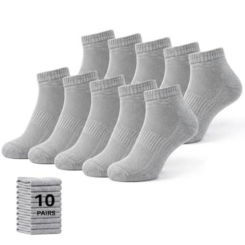 Vynzap Pack of 10 Cotton Ankle Socks – Soft, Breathable & Lightweight Low-Cut Socks for Daily Wear, Gym, Running, Office & Casual Outfits by Vynzap - Used condition - US$18.58
