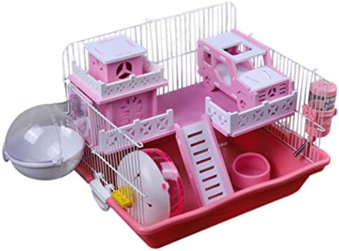 WTTTTW Hamster Cage, with Water Bottle Run Wheel Climbing Ladder Food Bowl Small Animal Cage for Guinea Pig Rat Gerbil Chinchilla Hedgehog