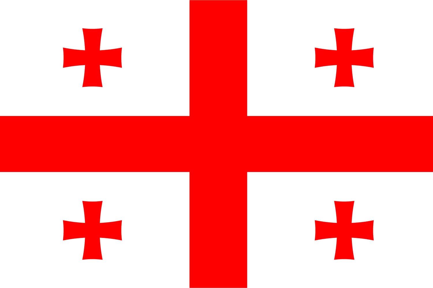 Drapeau Géorgie grand format paysage de 2.16m² aux finitions haute résistance