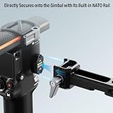 SIRUI Podwójny uchwyt do DJI RS 4/RS 4Pro/RS 3/RS 3 Pro/RS 2/RSC 2/Ronin-S/Ronin-SC, uchwyt gimbala do serii Ronin z szynami NATO, zimna stopka, gwinty 1/4" i 3/8", AM-DSH