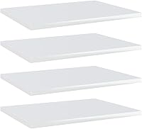 Vista 97 de 4 tableros de repuesto para estanterías, paneles de repuesto de aglomerado, unidades de almacenamiento, estantes organizadores, color gris hormigón