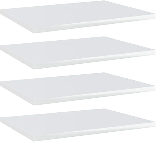 Miniatura 449 de Juego de 4 tableros de estantería, paneles de repuesto, unidades de almacenamiento, estantes de exhibición organizadores, gris hormigón, 31.5 x 11.8