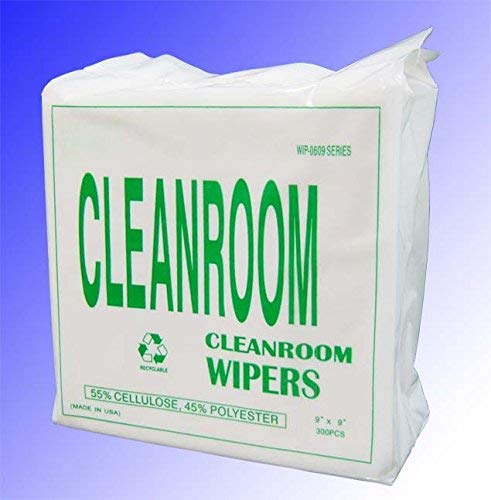 Sky-Clean Room Wiper Wiping Cloth 9-inch x 9-inch 300 Pcs White