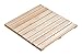 DELIMITE eco Badematte Holz Natürliche Holz Dusche Badematte,rutschfeste Konstante Temperatur Fußpedalablauf Fleckenfestes Küchenkissen,anpassbare Größe (Color : A, Size : 100x100cm)