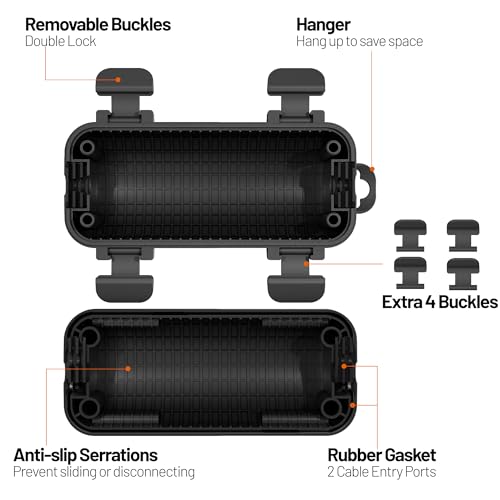 Protections IP54 pour câble étanche Cubi lot de 8 boîtiers robustes