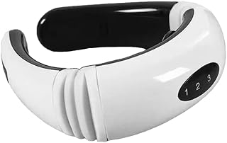 Jrifedptry Masajeador de cuello, protector de cuello, masajeador inteligente, masajeador linfático, masajeador de cuello, masajeador de cuello, color blanco