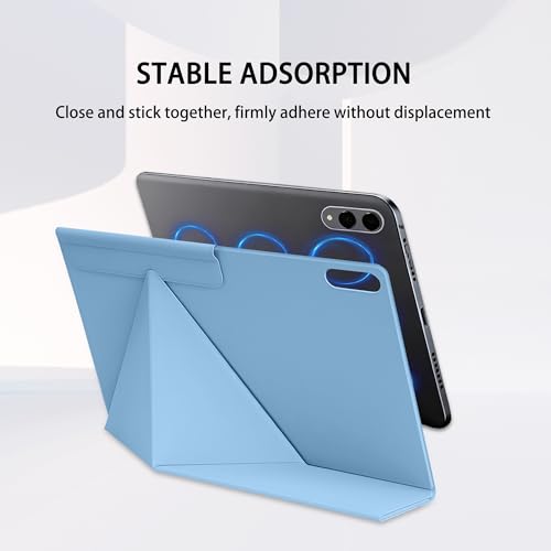 Image of Magnetic Case for Samsung Galaxy Tab S11 Ultra 14.6 Inch 2025 - Model SM-X930 /SM-X936 Tablet with S-Pen Holder, Auto Wake /Sleep Smart Tablet Cover, Ice Blue