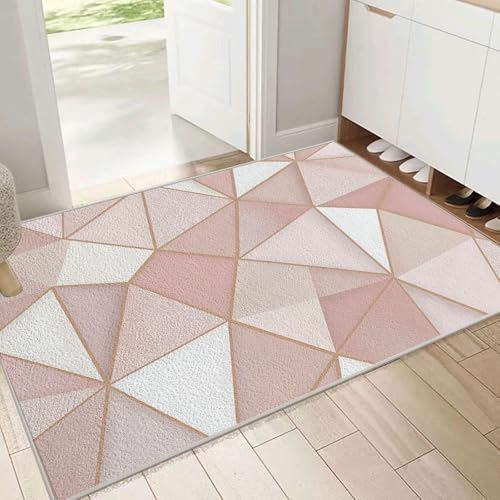 Tapis géométrie 3D lavable pour éliminer les taches - 4