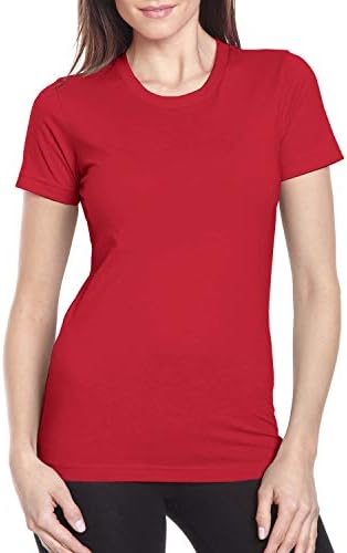Next Level Apparel Ladies Boyfriend T-Shirt, Red, Medium
