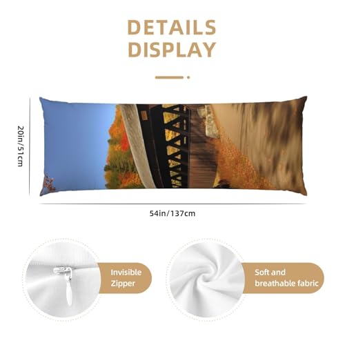 Housse de coussin décorative ultra douce de taille 50,8 x 137,2 cm pour lit