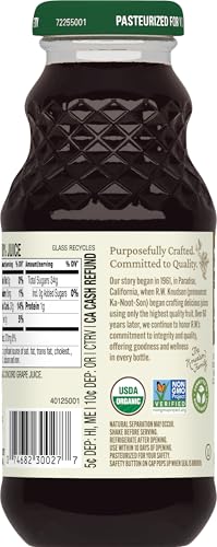 Image of R.W. Knudsen Organic Just Concord Grape Juice, 8 fl oz (12 Pack)