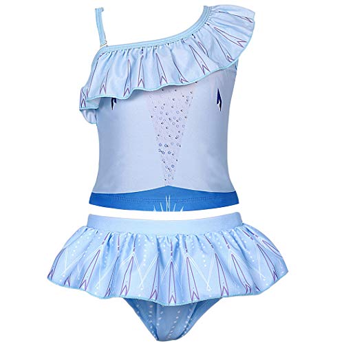 Jurebecia Princess Two Piece Swimsuit for Girls Ruffle Sleeve Bathing Swimwear Baby Girls Takini 2-10 Years