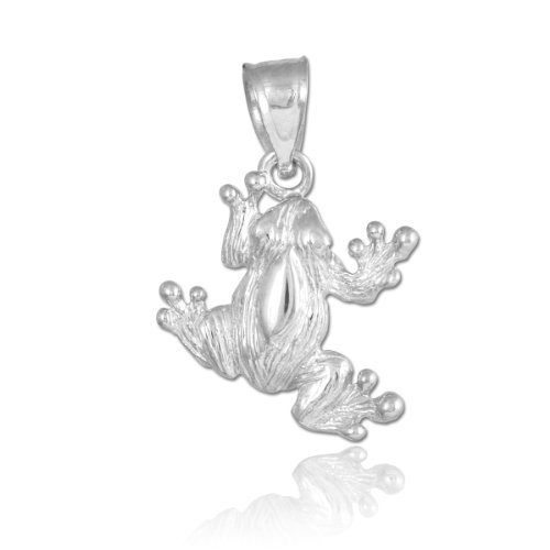 Claddagh Gold 925 Sterling Silver Frog Charm Pendant