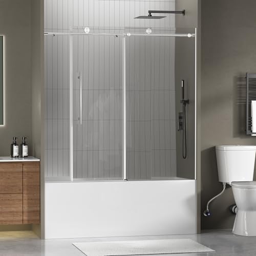 Findepot Frameless Bathtub Shower Doors 56-60'...