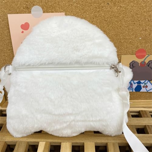 Halloween Purses for Women Plush Cute Ghost Purse Kawaii Fluffy Candy Bag Crossbody Shoulder Bags Spooky Season3