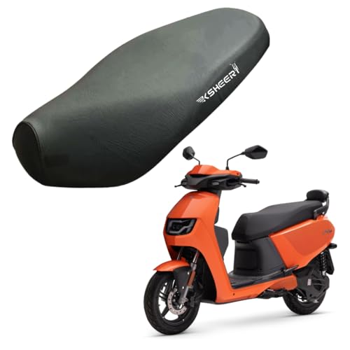 Image of Vida Vx2 Scooty Seat Cover Protect from Rust and Dust, PU Leather Waterproof Durable Seat Cover for Vida Vx2, Vida Vx2 Plus Ev (Black)