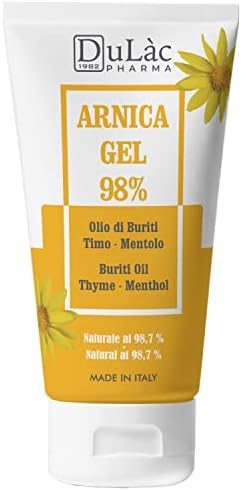 Dulàc Arnica Gel for Bruising and Swelling Maximum Strength (98%) 1.7 Fl Oz for Muscle and Joint Relief, Cool Effect and Natural Formula, Dermatologically Tested - Made in Italy