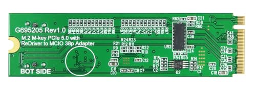Cable Micro SATA M.2 M-Key PCIe 5.0 con ReDriver MCIO 38P miniatura 4