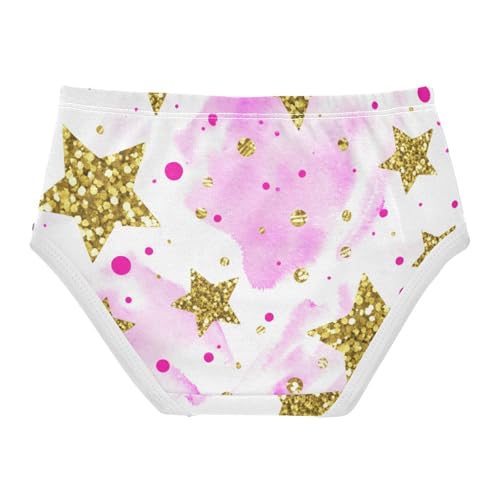 Cotton Toddler Underwear Floral Gold Stars Pink Tie Dye Little Girl Panties Bright Underpants Briefs 2t2