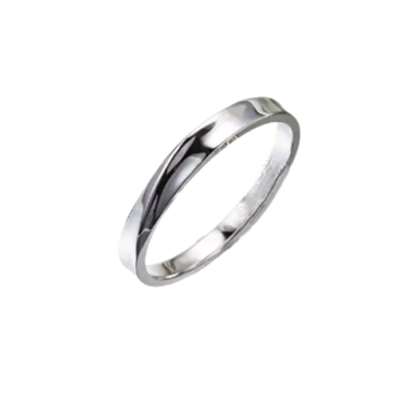 Wycian Anillos Boda Hombre Anillo Plateado PT950 Polaco Talla 30 Sólido No Chapado Moda para Esposa Cumpleaños Joyas