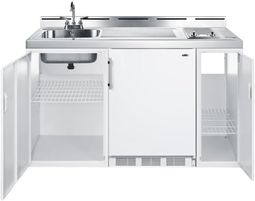 Summit 60" All-in-One Kitchenette, White - C60ELGLASS image 3