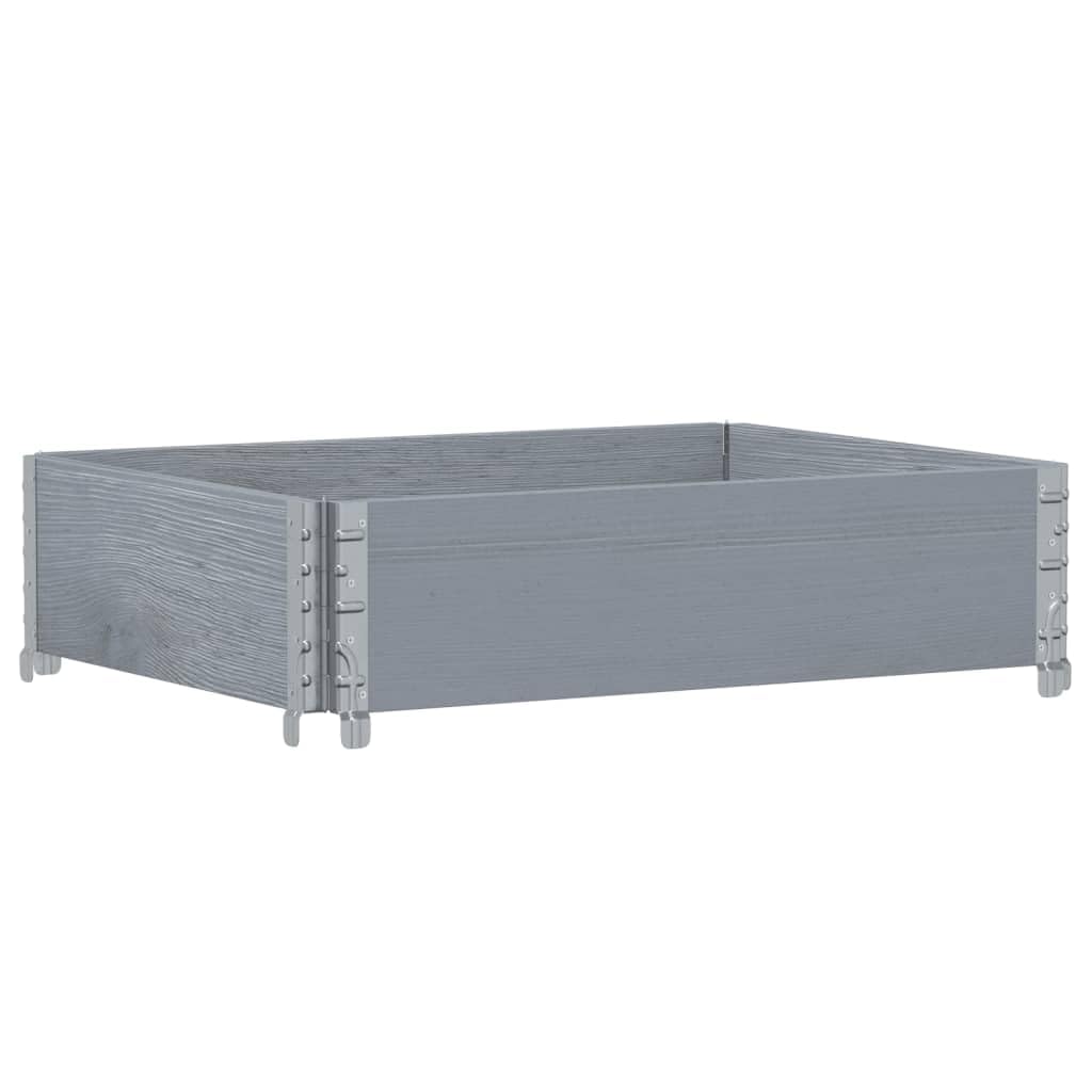 Bancal de madera apilable, 80 x 60 x 21,5 cm, de pino macizo, plegable para balcón, jardín y terraza, bancal de jardín con suelo abierto