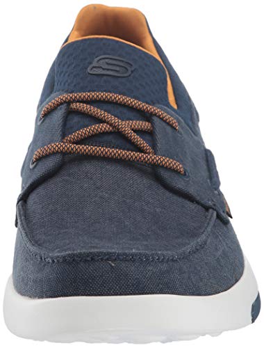 Skechers Sapato Oxford Masculino, Azul marino, 12 Wide