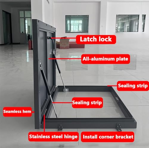Cubierta de aluminio para escotilla de techo con resorte de gas para ventanas de sótano 4