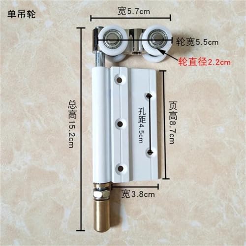 Poulie de porte pliante à double roue pour bloquer les bruits de rail - 5